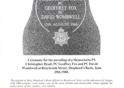 Fox Head Wombwell Memorial Programme 1