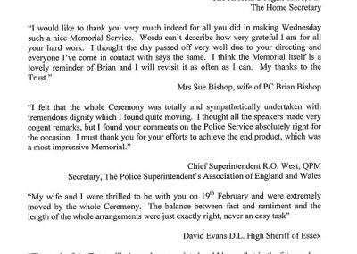 PC Brian Bishop Letter 1