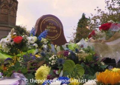 PC David Phillips Memorial With Flowers 3