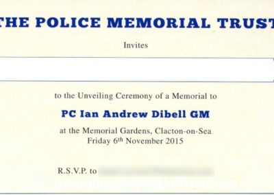 PC Ian Dibell GM Memorial Invite