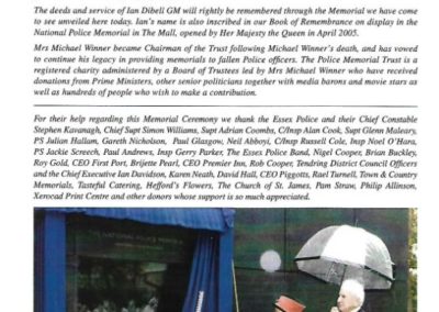 PC Ian Dibell GM Memorial Programme 2