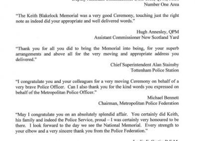 PC Keith Blakelock Letter 2