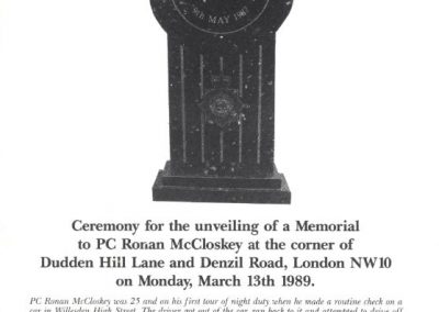 PC Ronan McCloskey Memorial Programme 1