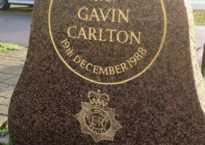 PC Gavin Carlton Memorial Stone