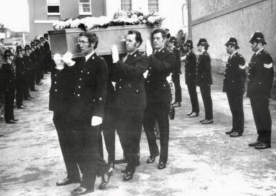 PC Dennis Arthur Smith QPM Coffin Carried by Police Officers