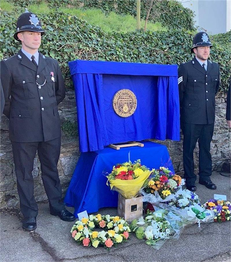 PC Dennis Smith Memorial with Flowers