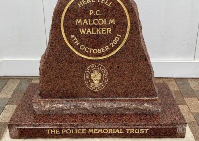PC Malcolm Walker Newly Refurbished Memorial