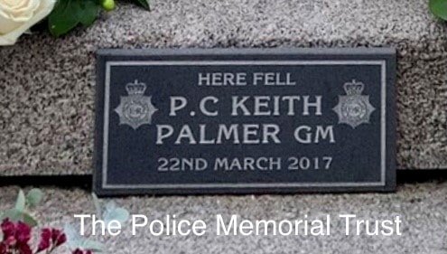 PC Keith Palmer GM Memorial Plaque