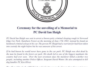 PC David Ian Haigh Ceremony Programme (1)