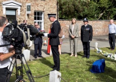 Senior police officer delivers speech at PS Winter's Memorial