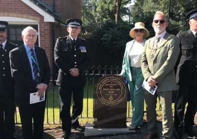 The local Mayor and Police & Crime Commissioner at PC Kew's Memorial