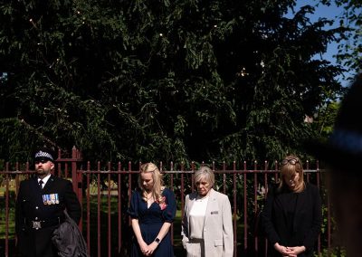 Mrs Harper Deralding and minister bowing