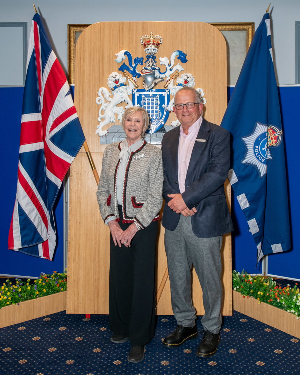 Mrs Winner and Ben Jasper at the commendation ceremony for the Metropolitan Police Specialist Crime Directorate